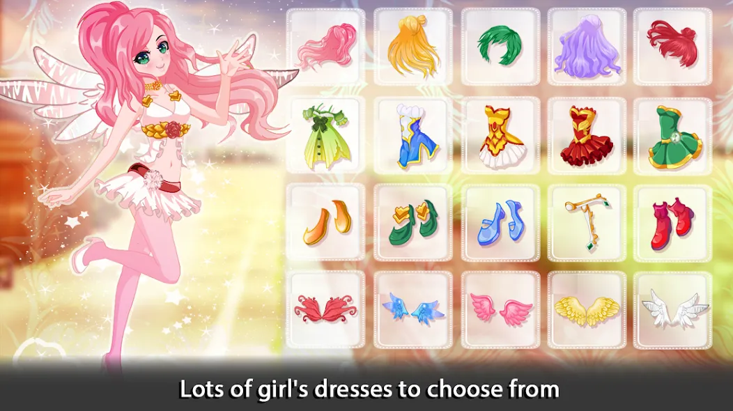 Dress Up Angel Anime Girl Game  [МОД Меню] Screenshot 1