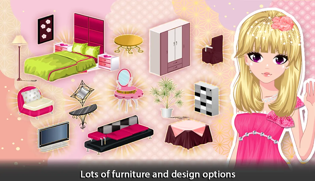 Girl Doll House - Room Design  [МОД Menu] Screenshot 3