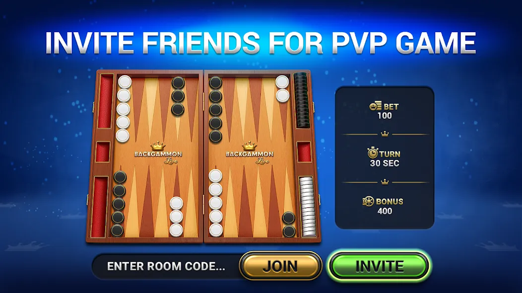 Backgammon Live - Online Games (Бэкгаммон Лайв)  [МОД Бесконечные деньги] Screenshot 1