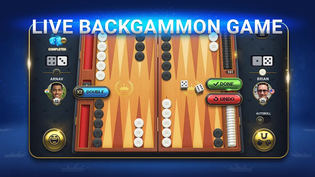 Backgammon Live - Online Games (Бэкгаммон Лайв)  [МОД Бесконечные деньги] Screenshot 2