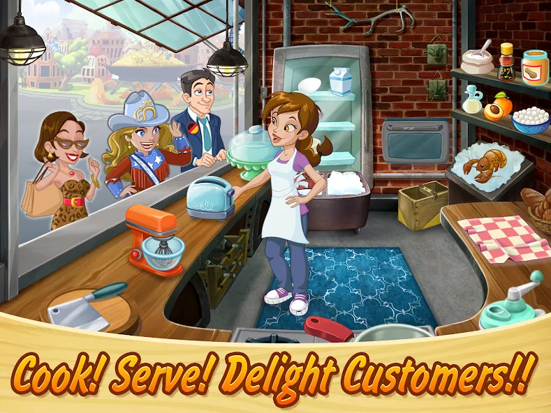 Kitchen Scramble: Cooking Game (Китчен Скрэмбл)  [МОД Unlimited Money] Screenshot 1