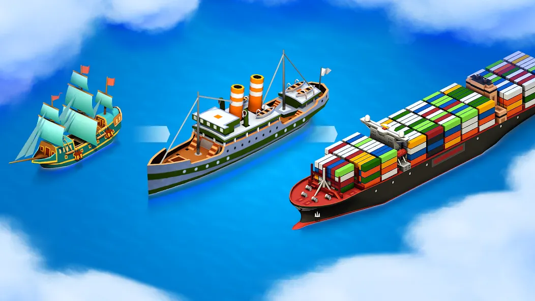 Sea Port: Cargo Boat Tycoon (Си Порт)  [МОД Бесконечные деньги] Screenshot 2