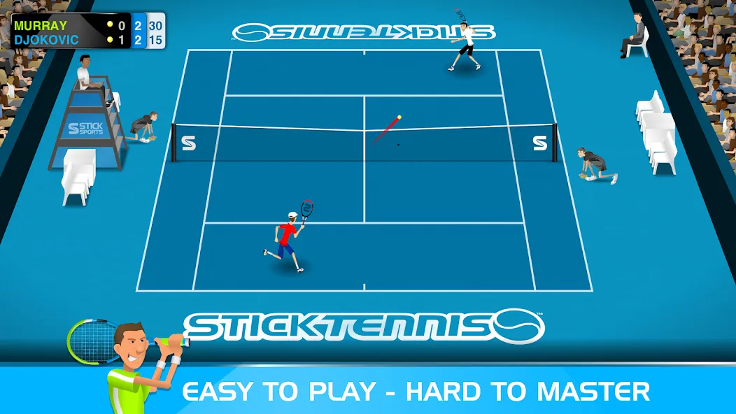 Stick Tennis (Стик Теннис)  [МОД Все открыто] Screenshot 1