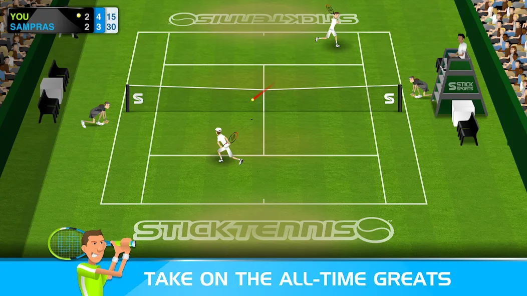 Stick Tennis (Стик Теннис)  [МОД Все открыто] Screenshot 2