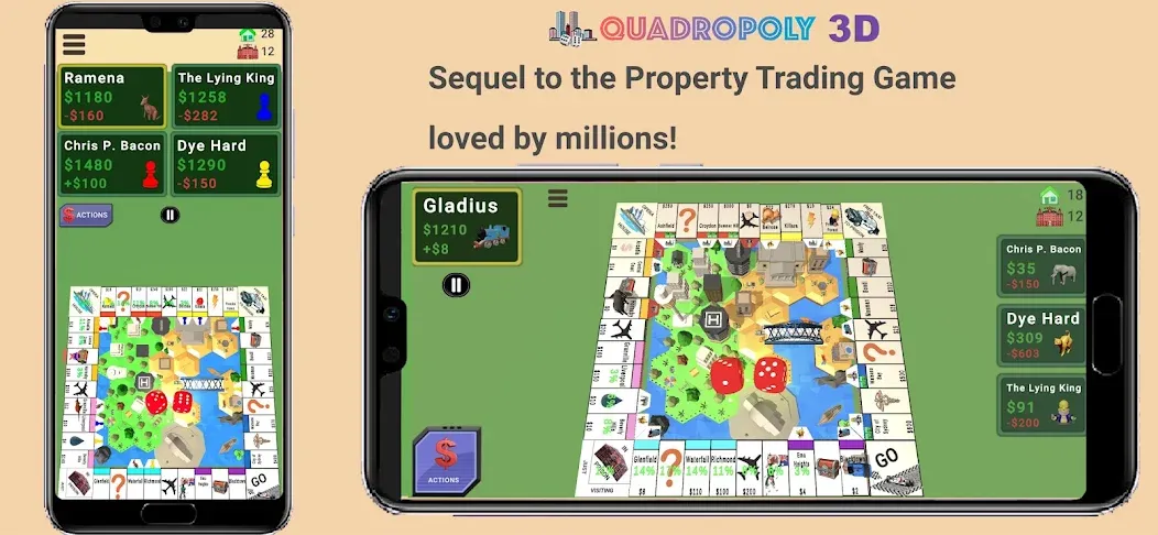 Quadropoly - Monopolist Tycoon  [МОД Бесконечные монеты] Screenshot 1