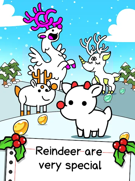 Reindeer Evolution: Idle Game (Рейндир Эволюция)  [МОД Бесконечные деньги] Screenshot 5