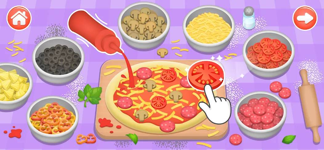 Kids Cooking Games 2+ Year Old  [МОД Бесконечные монеты] Screenshot 1