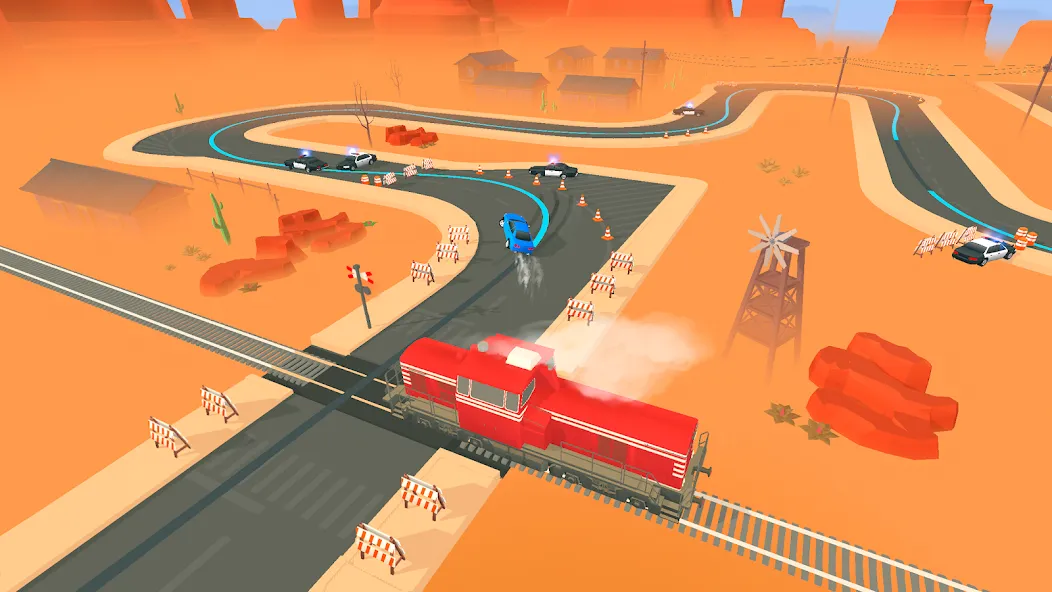 Line Race: Police Pursuit (Лайн Рейс)  [МОД Много монет] Screenshot 1