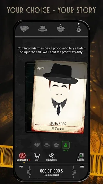 Mafia History (Зэ Хистори оф зэ Мафиа)  [МОД Бесконечные монеты] Screenshot 1