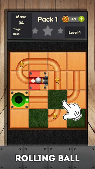 Rolling ball - slide puzzle  [МОД Много денег] Screenshot 1