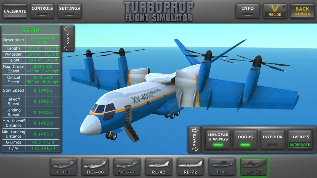 Turboprop Flight Simulator (Турбовинтовой симулятор полета 3D)  [МОД Много монет] Screenshot 1