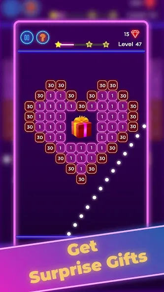 Brick Breaker - Neon Bricks  [МОД Unlocked] Screenshot 2