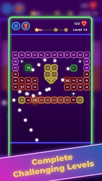 Brick Breaker - Neon Bricks  [МОД Unlocked] Screenshot 4