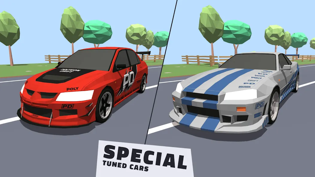 Polygon Drift: Traffic Racing (Полигон Дрифт)  [МОД Бесконечные деньги] Screenshot 1