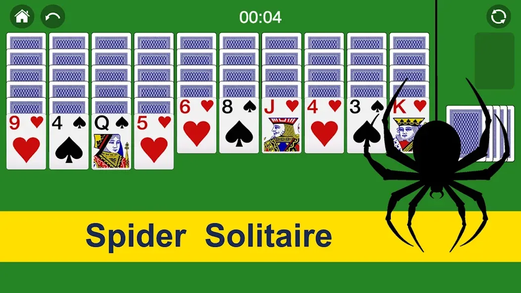 Spider Solitaire Card Game Fun  [МОД Бесконечные монеты] Screenshot 1