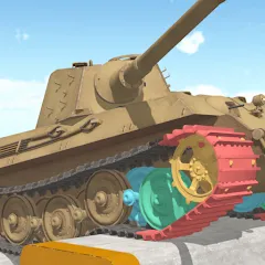 Скачать взломанную Tank Physics Mobile Vol.3  [МОД Mega Pack] - стабильная версия apk на Андроид