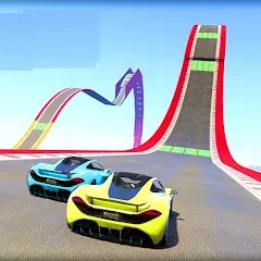 Скачать взломанную Mega Ramp Car Offline Games  [МОД Unlimited Money] - полная версия apk на Андроид