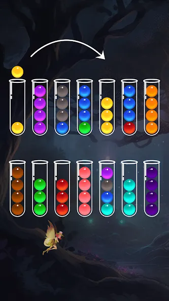 Ball Sort - Color Puzzle Game (Болл Сорт)  [МОД Бесконечные деньги] Screenshot 1