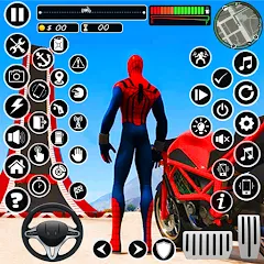 Взломанная Superhero Tricky Bike Stunt (упергерой Трики Байк Стант)  [МОД Unlocked] - последняя версия apk на Андроид