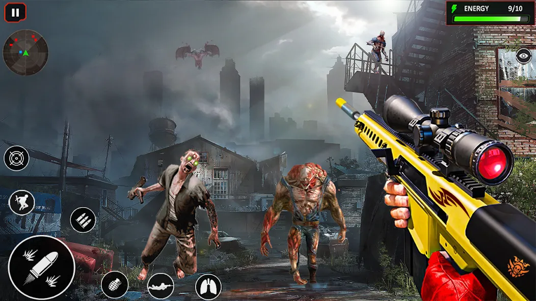 Sniper Zombie Shooting (Зомби стреляющая оффлайн игра)  [МОД Много монет] Screenshot 1