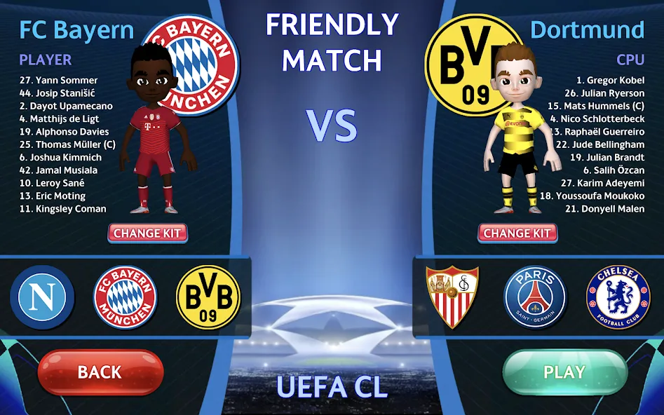 Champions League - UEFA Game (Чемпионс Лига)  [МОД Menu] Screenshot 1