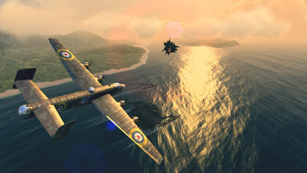 Warplanes: WW2 Dogfight (Варплейнс)  [МОД Mega Pack] Screenshot 3