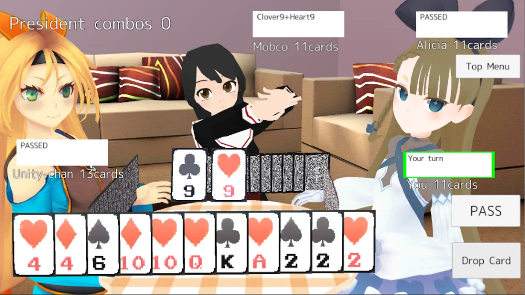 President Card Game (Президент карточная игра)  [МОД Все открыто] Screenshot 2