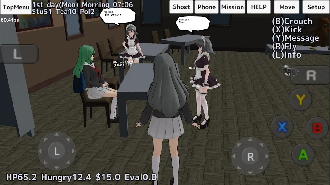 School Girls Simulator (Школьный девичник Симулятор)  [МОД Menu] Screenshot 3