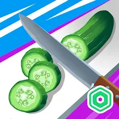 Взломанная Super Slices Robux Roblominer (упер Слайсес Робукс Робломайнер)  [МОД Unlocked] - полная версия apk на Андроид