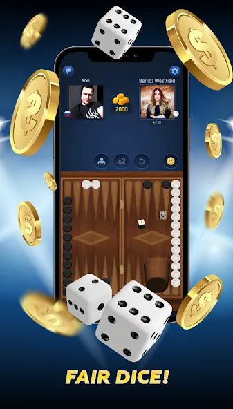 PPNards: Backgammon board game (ППНардс)  [МОД Много монет] Screenshot 2