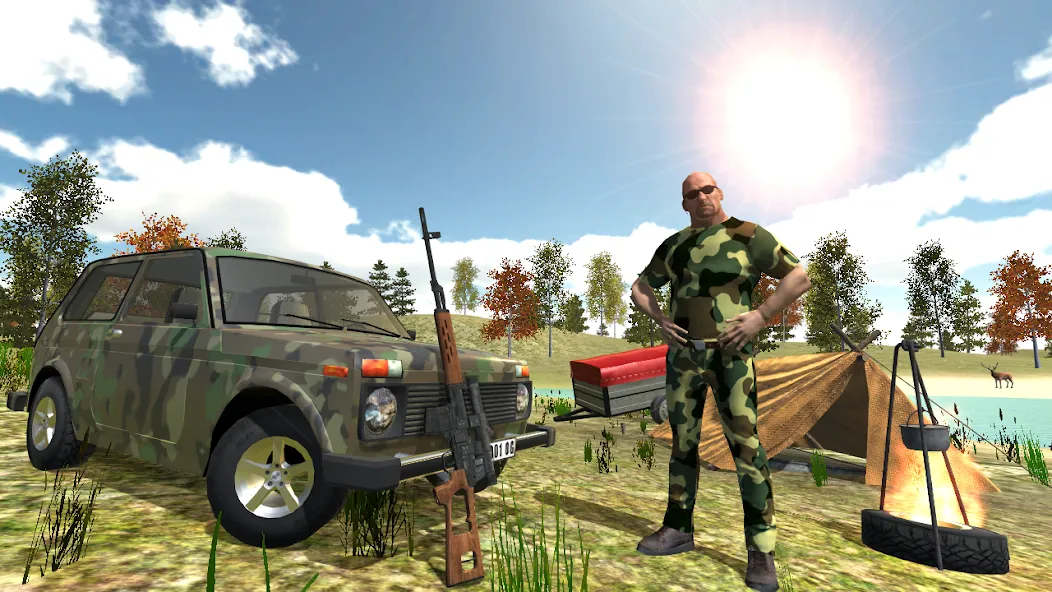 Hunting Simulator 4x4  [МОД Unlimited Money] Screenshot 1