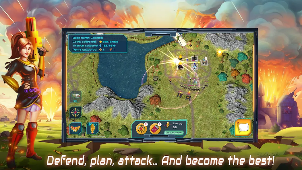 Boulder Base: Defense Strategy (Боулдер Бейс)  [МОД Меню] Screenshot 2