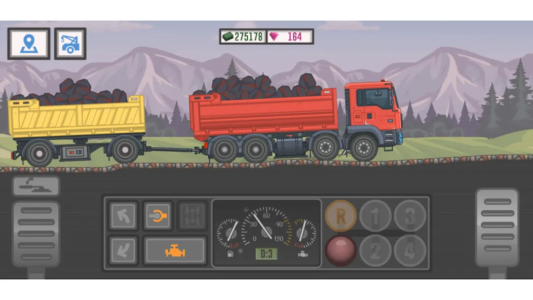 Trucker and Trucks  [МОД Много монет] Screenshot 1