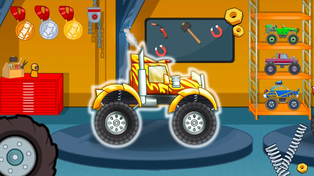 Kids Monster Truck Racing Game  [МОД Бесконечные деньги] Screenshot 5