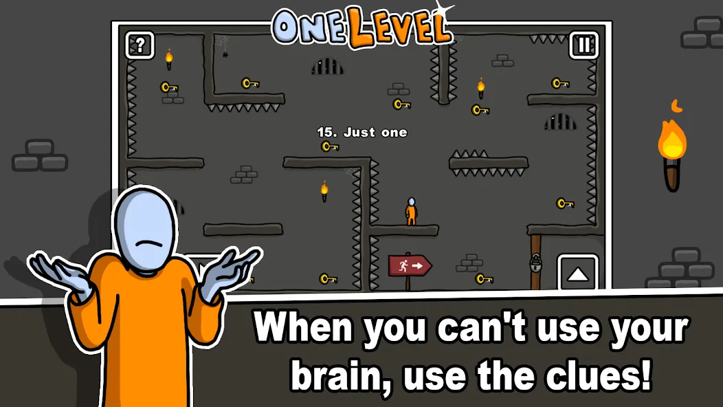 One Level: Stickman Jailbreak (Уан Левел)  [МОД Бесконечные монеты] Screenshot 5