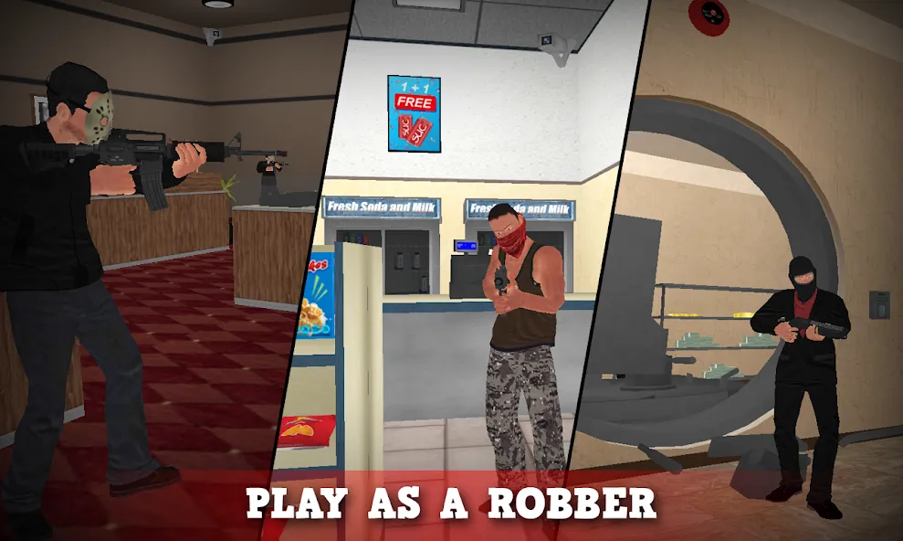 Justice Rivals 3 Cops&Robbers  [МОД Menu] Screenshot 2