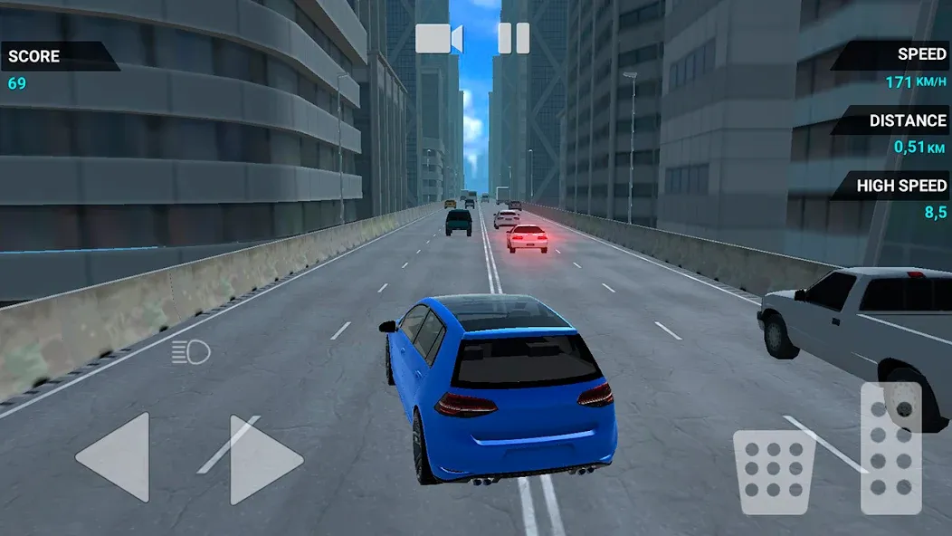 Traffic Racer Speeding Highway (Трафик Рейсер Скоростная Шоссе)  [МОД Бесконечные монеты] Screenshot 5