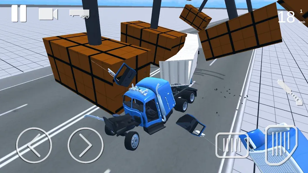 Truck Crash Simulator Accident (Симулятор ДТП с грузовиком)  [МОД Много денег] Screenshot 3