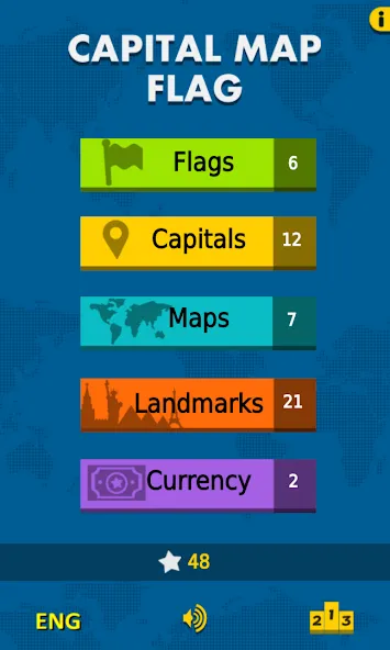 Capital Map Flag - geo quiz  [МОД Unlocked] Screenshot 1