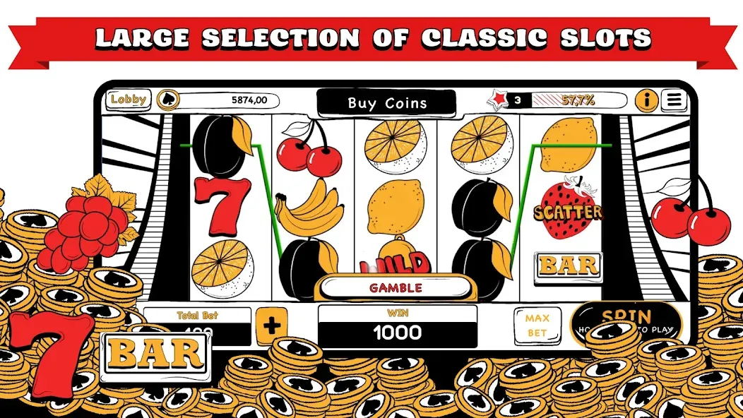 B&W Casino  [МОД Бесконечные монеты] Screenshot 2