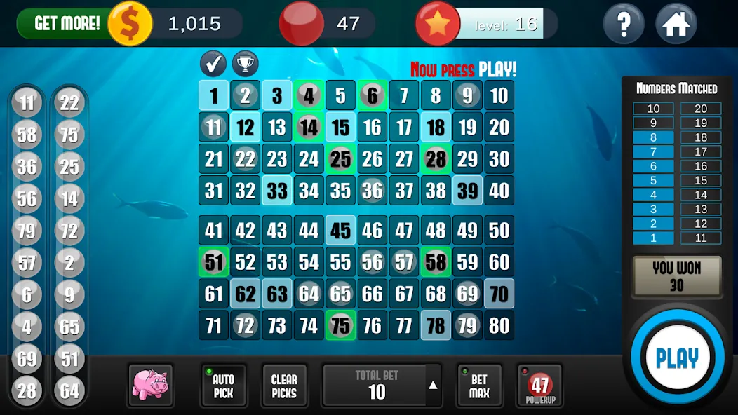 A Keno Game (А Кено игра)  [МОД Много монет] Screenshot 1