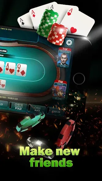 Live Poker Tables–Texas holdem  [МОД Много монет] Screenshot 2