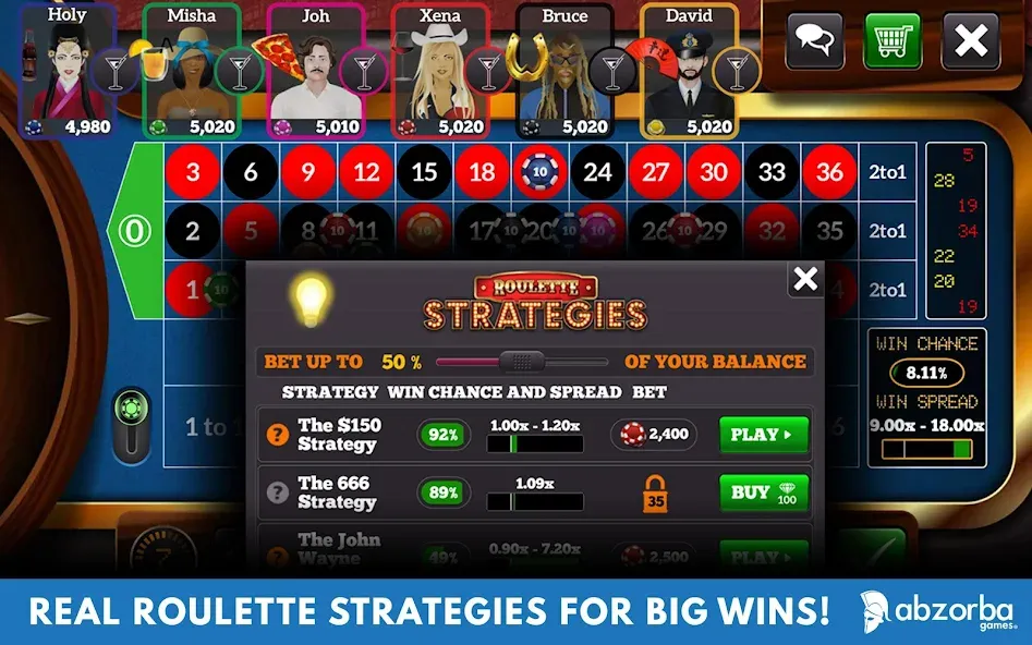 Roulette Live Casino Tables (Рулетка Лайв)  [МОД Меню] Screenshot 2