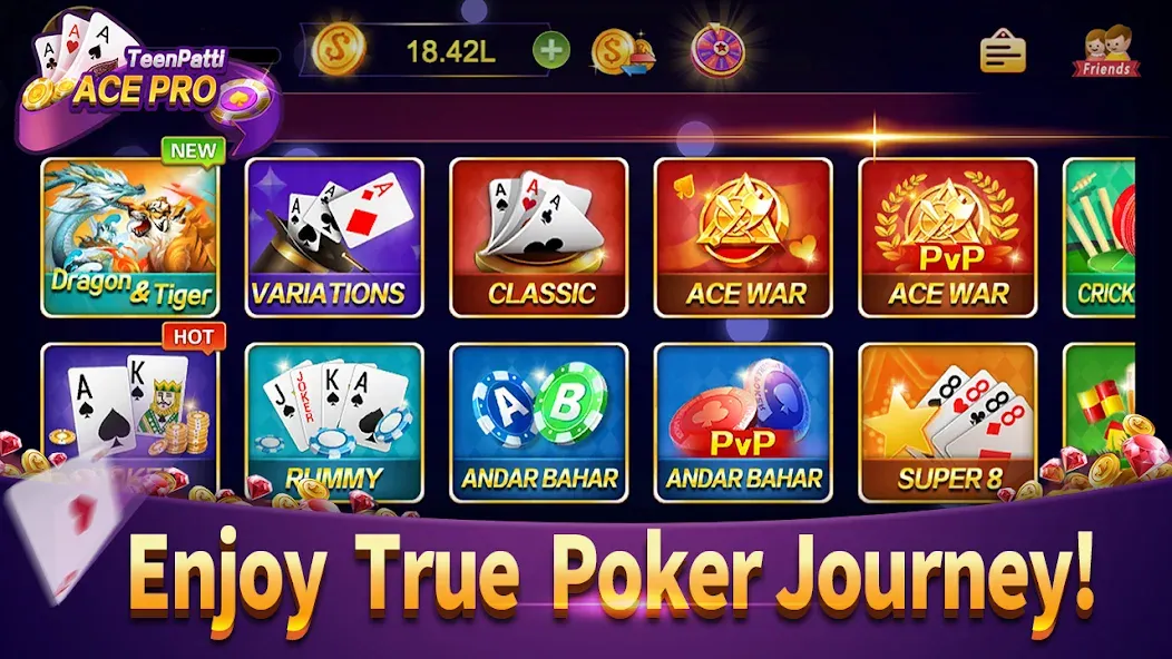 Teenpatti Ace Pro -poker,rummy (Тинпатти Эйс Про)  [МОД Бесконечные монеты] Screenshot 3