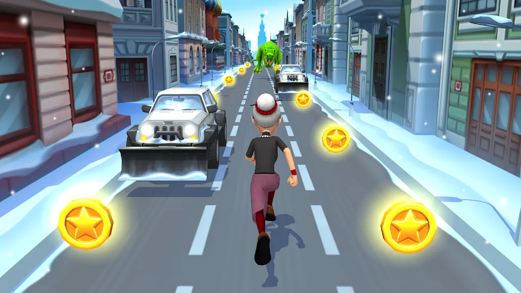 Angry Gran Run - Running Game (Энгри Гран Ран)  [МОД Меню] Screenshot 1