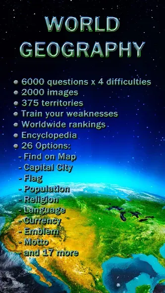 World Geography - Quiz Game  [МОД Unlimited Money] Screenshot 1