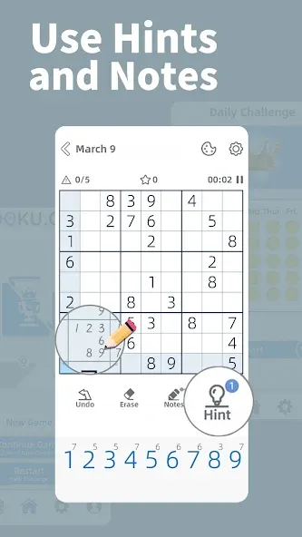 AGED Sudoku (Эйджд Судоку)  [МОД Меню] Screenshot 2