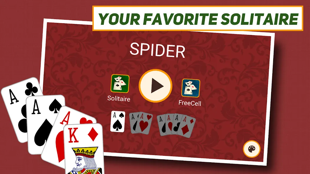 Spider Solitaire: Classic  [МОД Бесконечные деньги] Screenshot 1