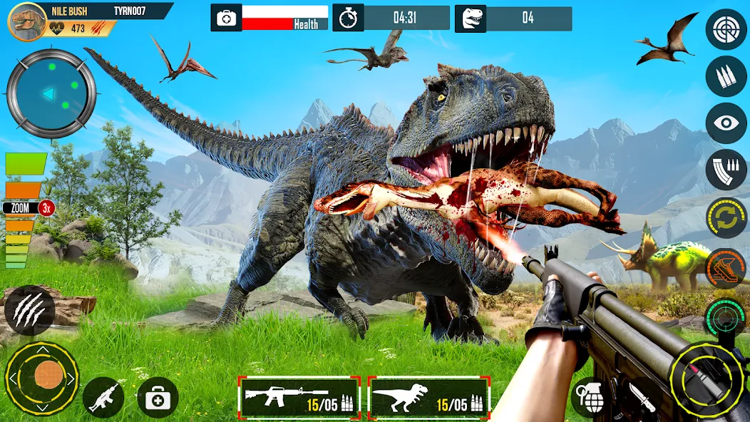 Real Dino Hunting Gun Games (Риал Дино Хантинг Ган Геймс)  [МОД Меню] Screenshot 2