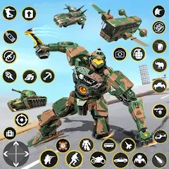 Скачать взломанную Army Bus Robot Car Game 3d  [МОД Mega Pack] - стабильная версия apk на Андроид